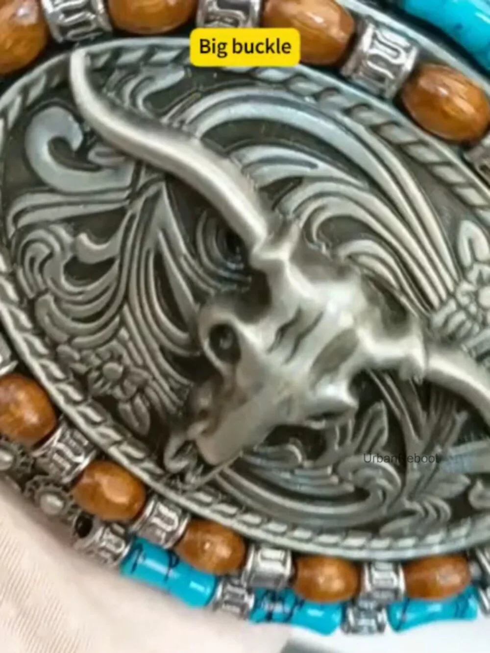 Western Cowboy Belt Waist 25-38 Faux Leather Embossed PU